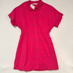 Zara Mini (30in) soft Cargo Barbie Pink Romper‎ Size 11-12